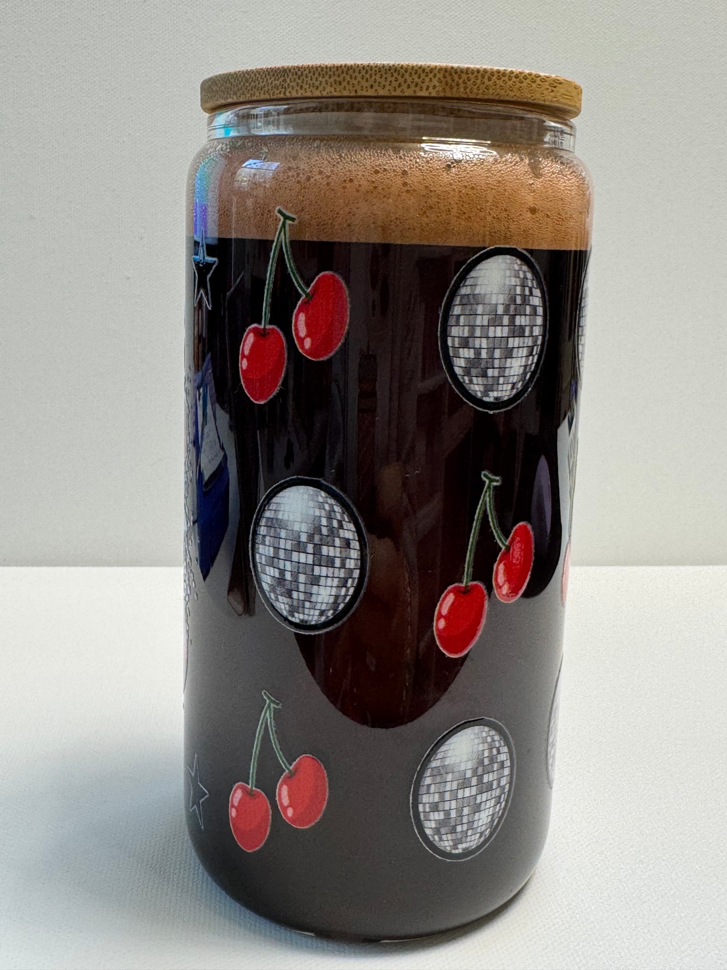 16oz Glass Snow Globe w/Dr pepper & fizz