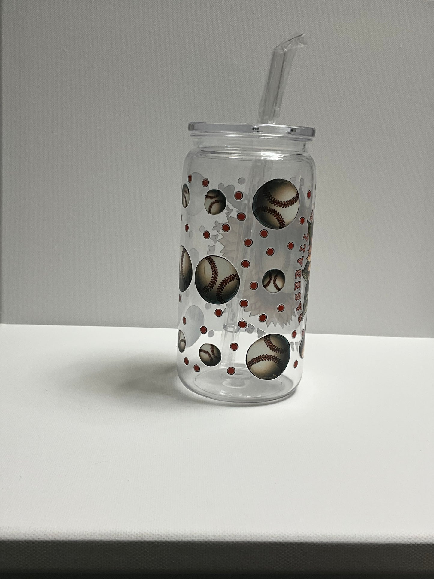 16oz Acrylic single wall tumbler baseball mom