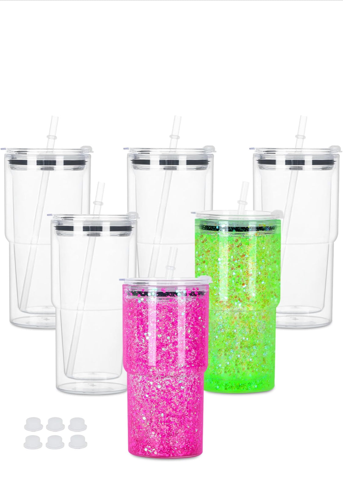 18oz Mid curve Acrylic snow globe