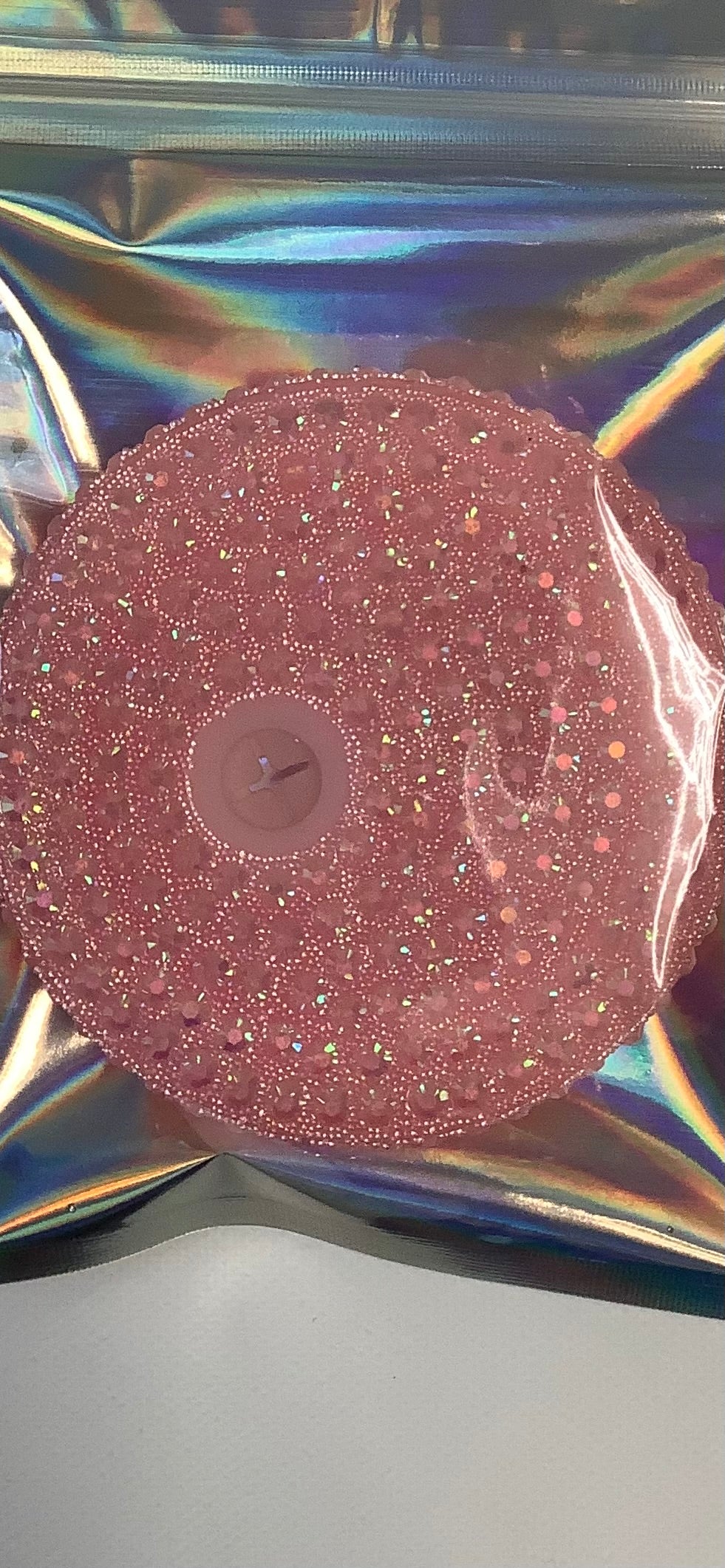 Rhinestone mixed with glitter lid 16oz & 20oz