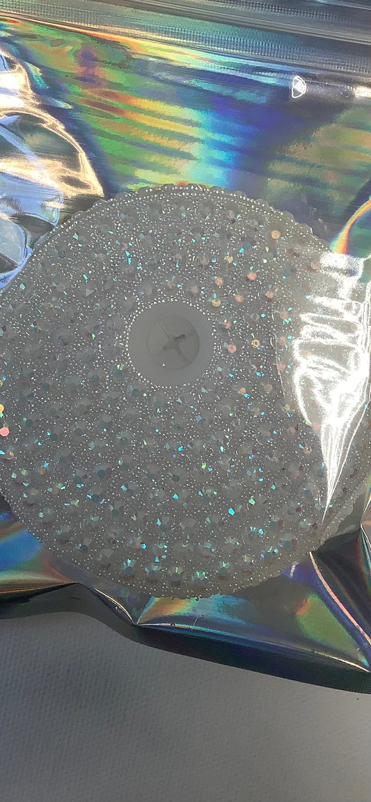 Rhinestone mixed with glitter lid 16oz & 20oz