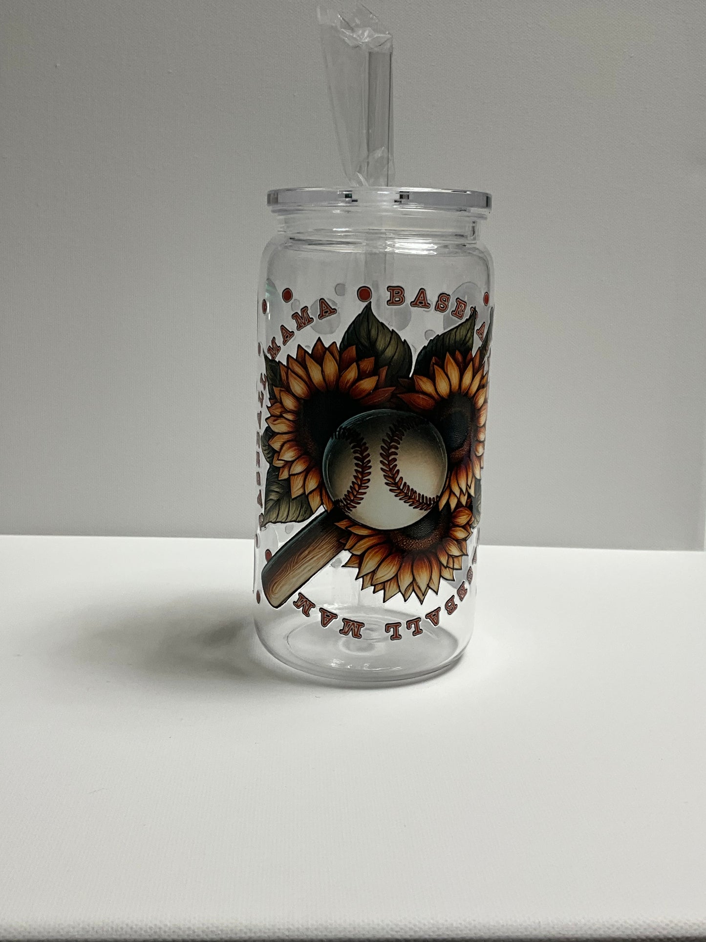 16oz Acrylic single wall tumbler baseball mom