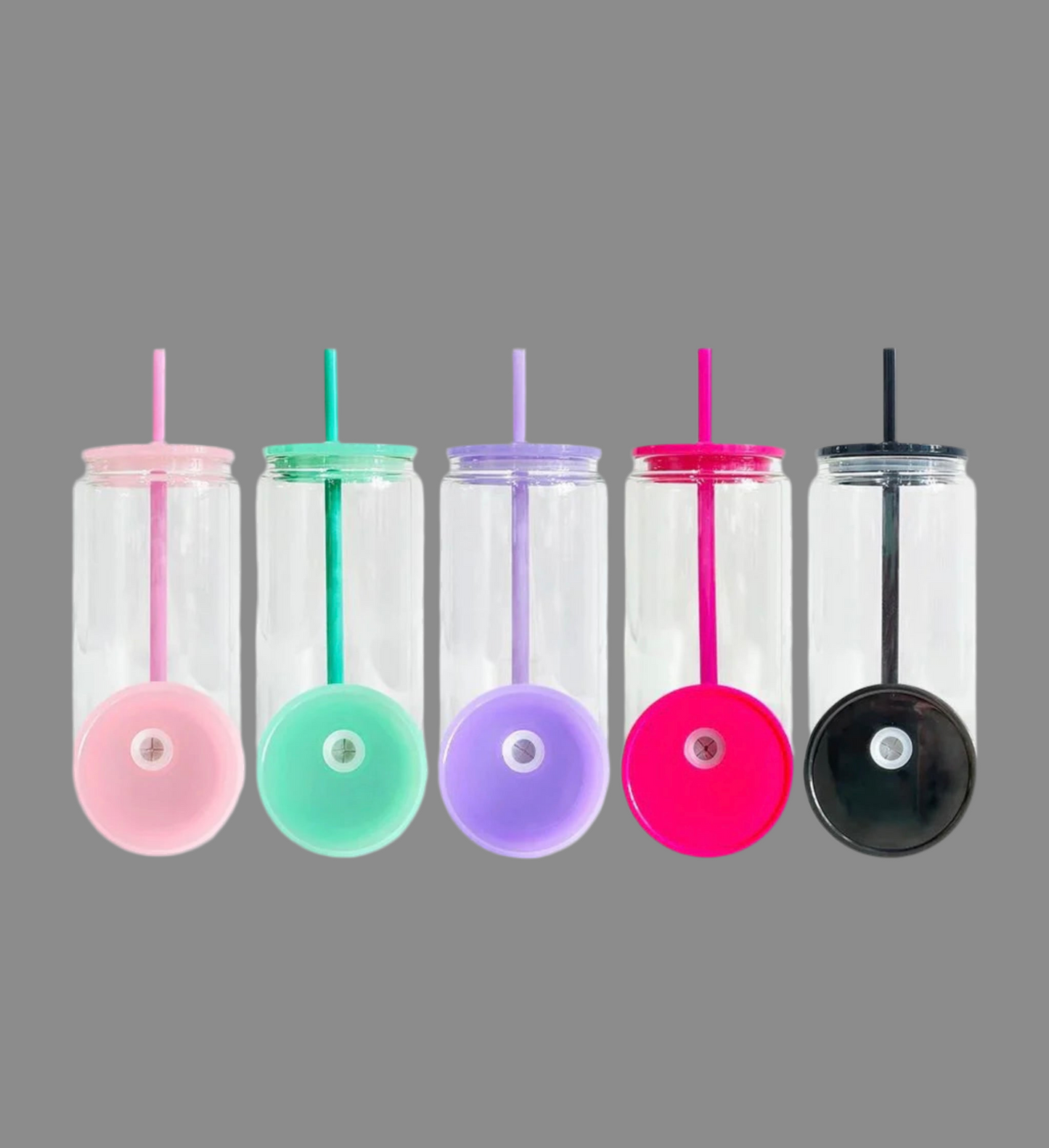 16oz Acrylic Snow Globe Color Lid