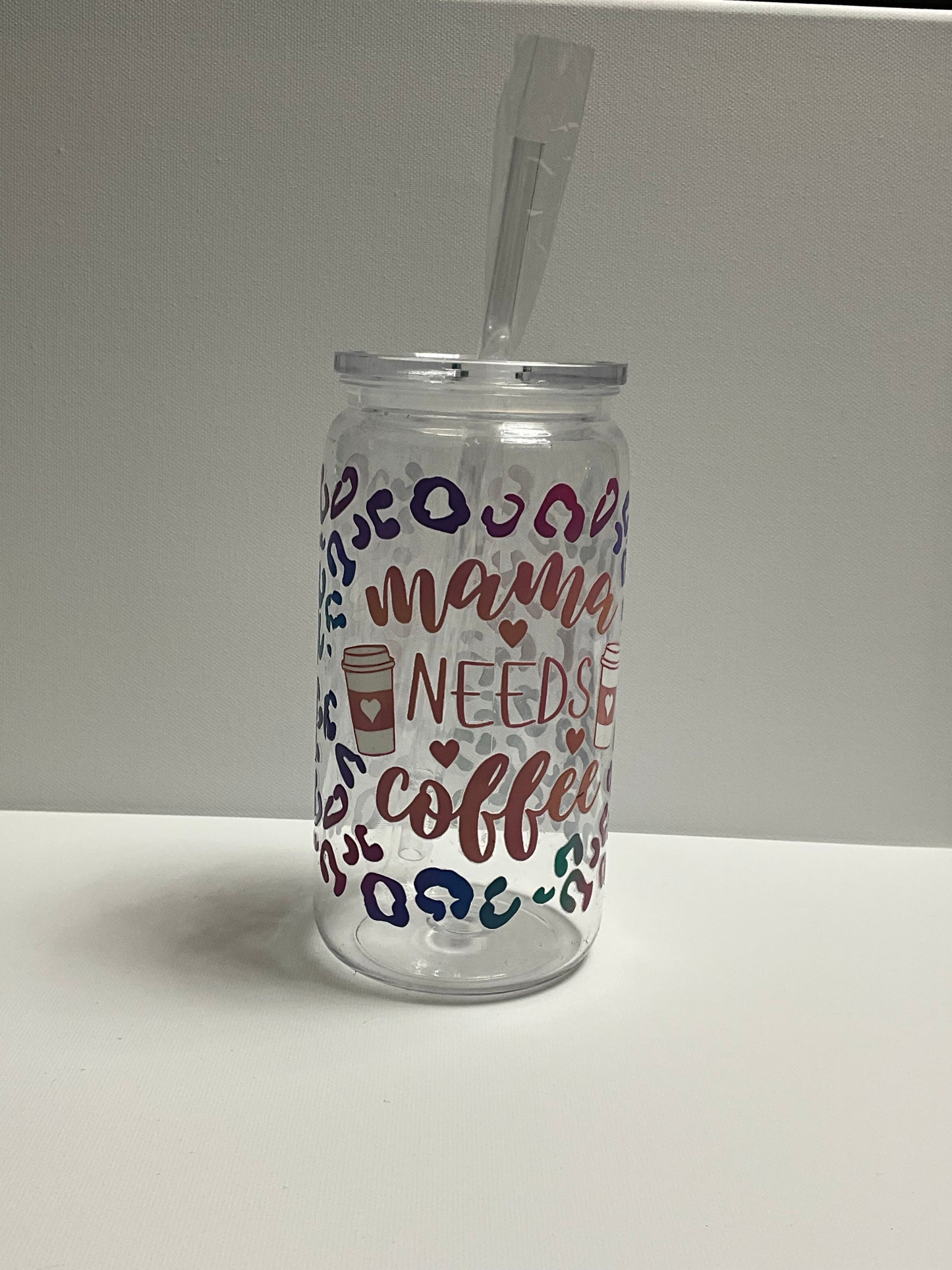 16oz Single wall tumbler Acrylic. Coffee momma