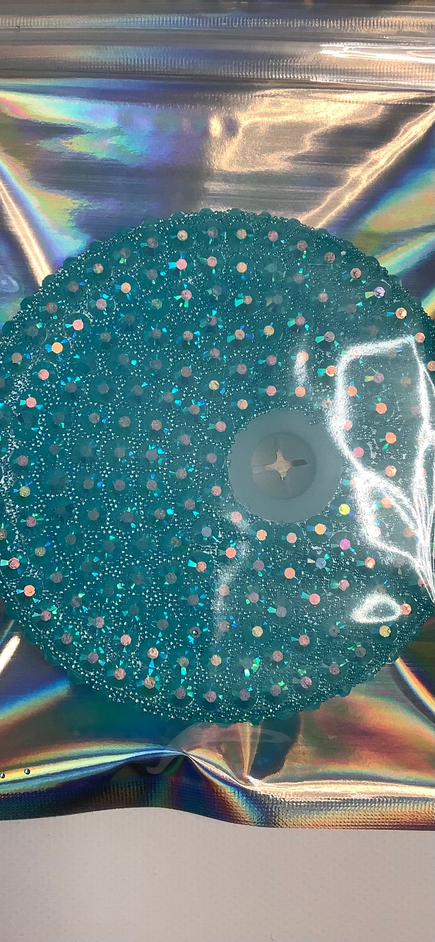 Rhinestone mixed with glitter lid 16oz & 20oz