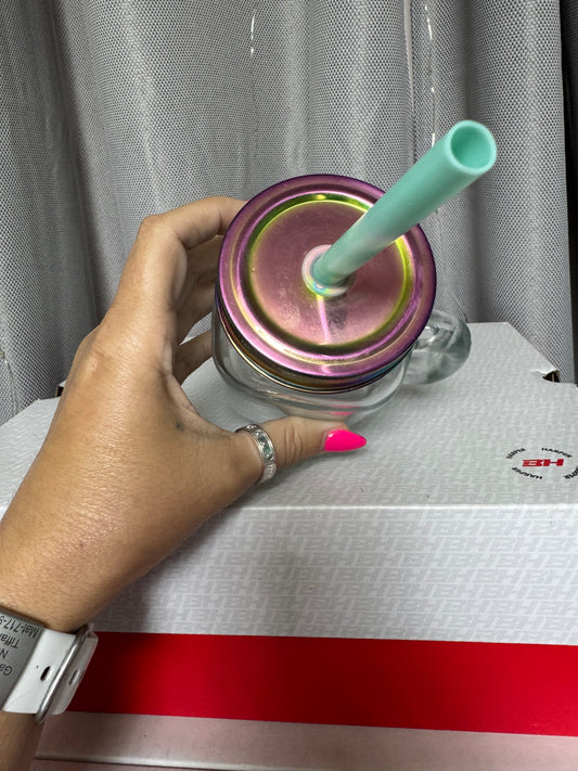 16oz Glass NON-SNOW GLOBE Mason Jar