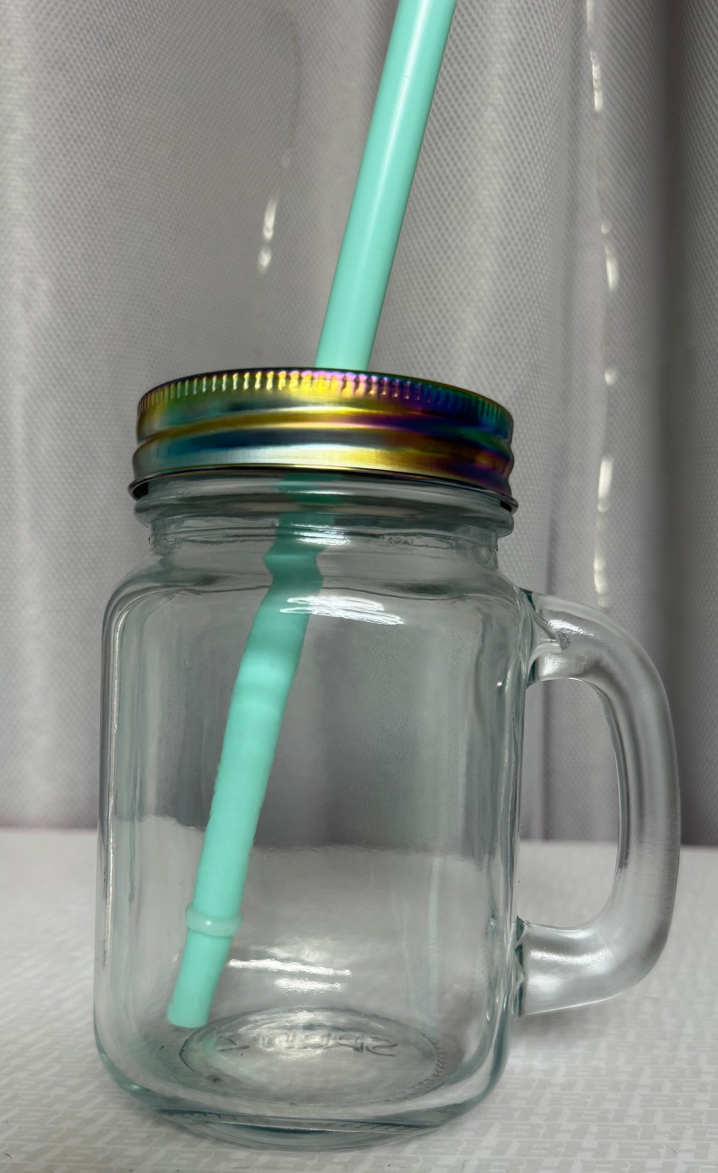 16oz Glass NON-SNOW GLOBE Mason Jar