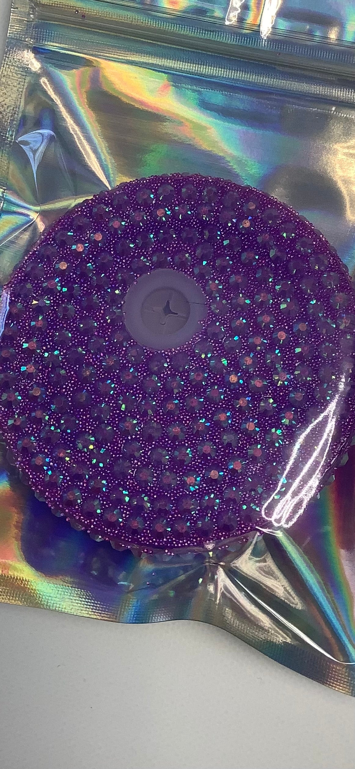 Rhinestone mixed with glitter lid 16oz & 20oz