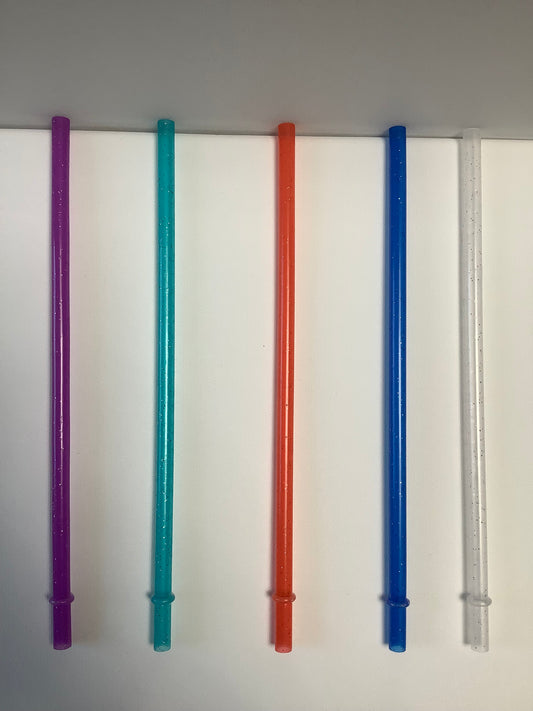 Plastic glitter Straw