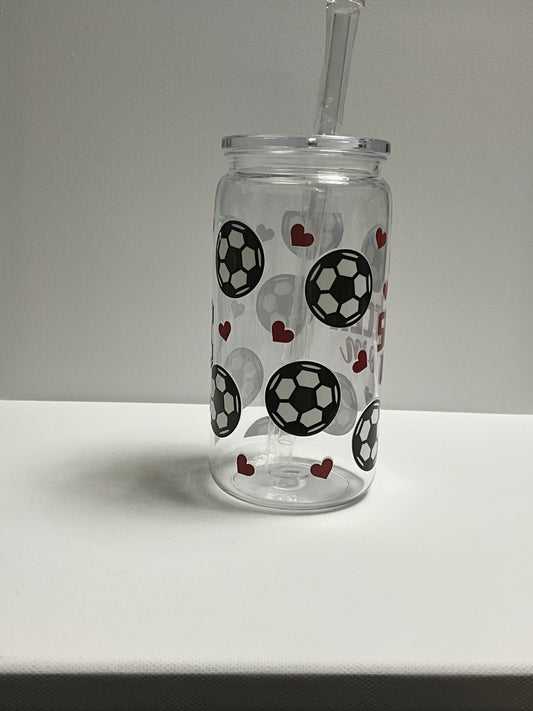 16oz Acrylic single wall tumbler Soccer mom