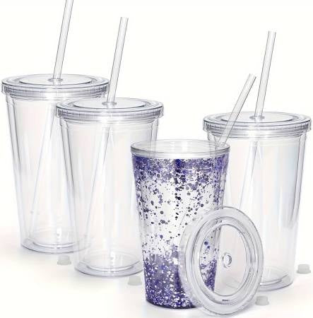 16oz Acrylic snow globe curved