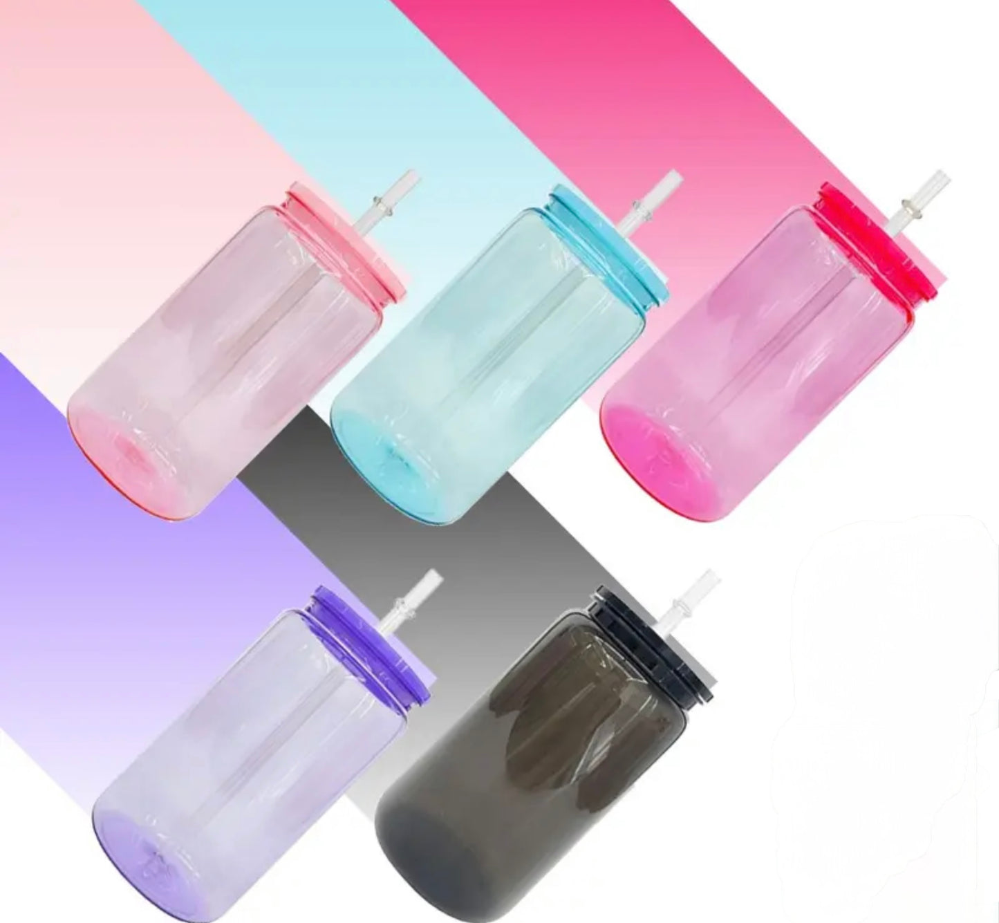 Acrylic 16oz Single Wall Full color Tinted cup