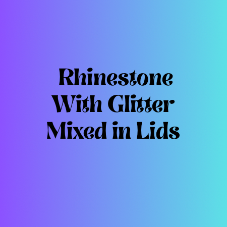 Rhinestone mixed with glitter lid 16oz & 20oz